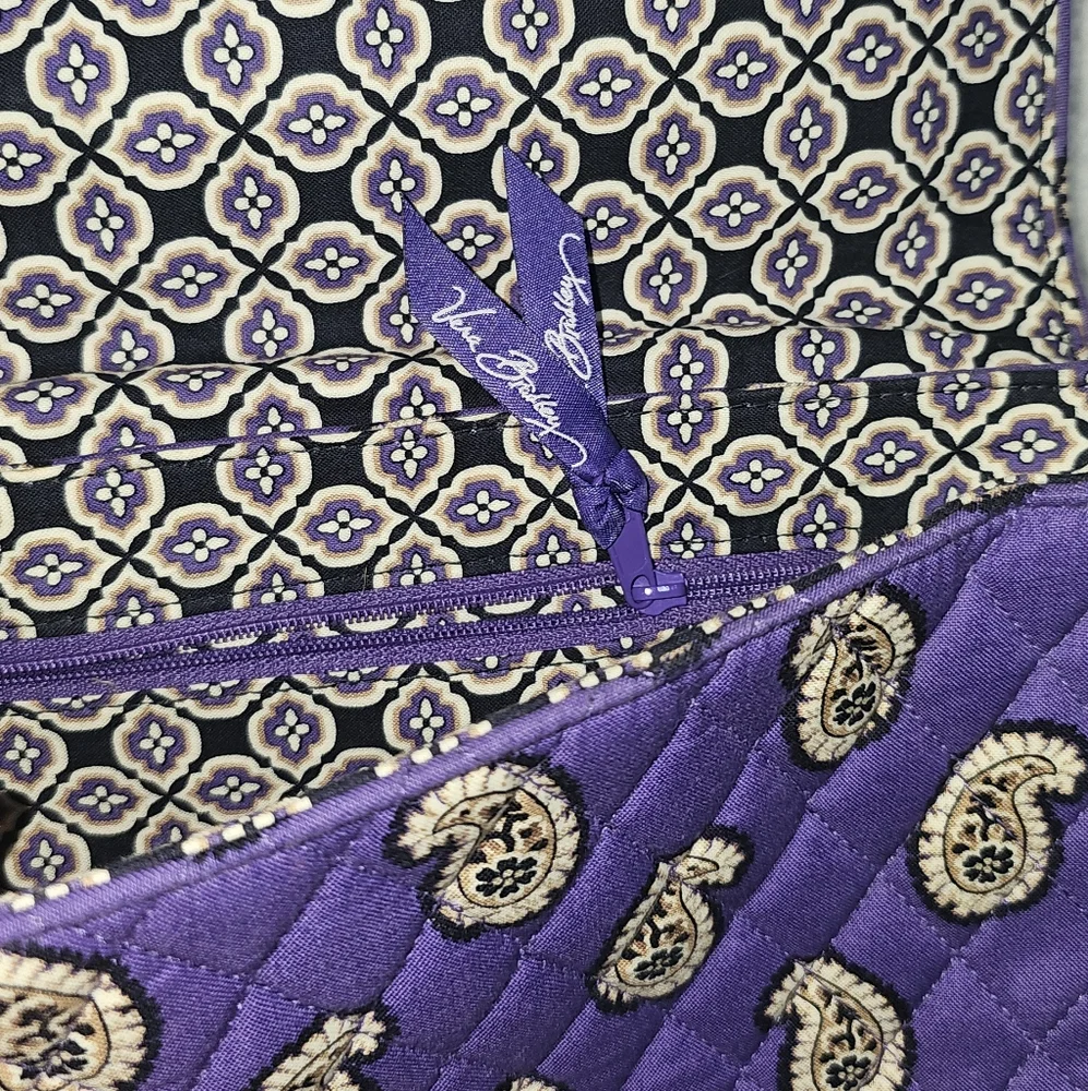 Retired Vintage VERA BRADLEY SIMPLY VIOLET PURPLE BAG KNOT CLUTCH PURSE - Picture 5 of 6